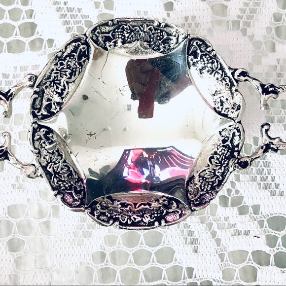 TWO’S  CO. SILVER PLATED METAL - Picture 1 of 6